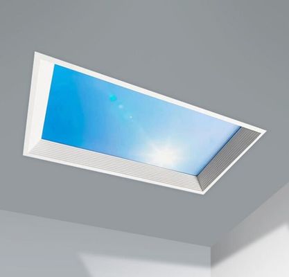 Topsung Skylight Artificial Led Panel Light Office Frame Ceiling Light 300x1200 Céu Azul Nuvem Branca