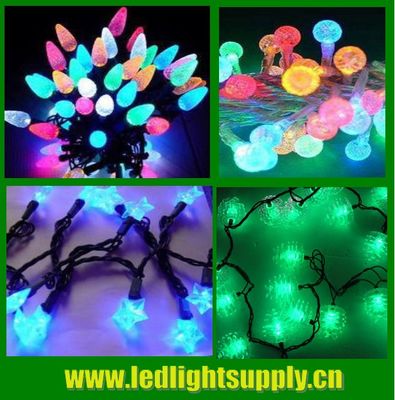 decoração de festival LED multicolor com listras luzes de festa