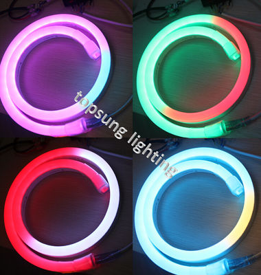 Lâmpadas de néon flexíveis de 24 V digitais a LED que perseguem luzes decorativas