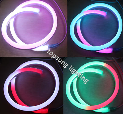 Lâmpadas de néon flexíveis de 24 V digitais a LED que perseguem luzes decorativas