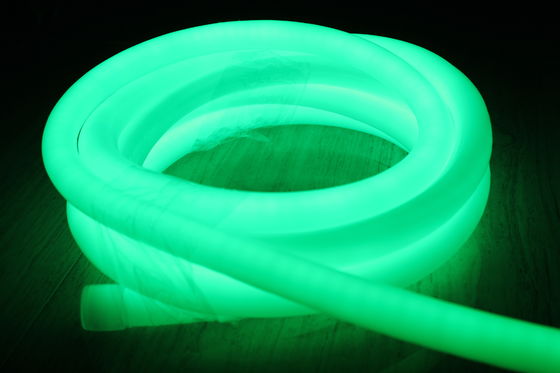 luz de neon flex LED de alta luminosidade cor verde 110v 25mm para exterior