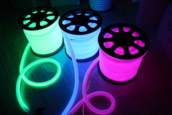 luz de neon flex LED de alta luminosidade cor verde 110v 25mm para exterior