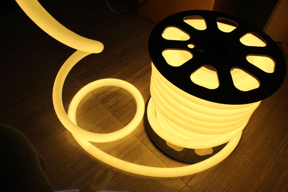 Eficiência energética 24v 25mm 360 graus redondo quente branco ip67 LED neon flex luzes fita