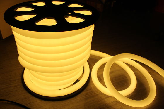 Economia de energia 110v quente branco LED neon flex luz 360 redondo 25m bobina para casa