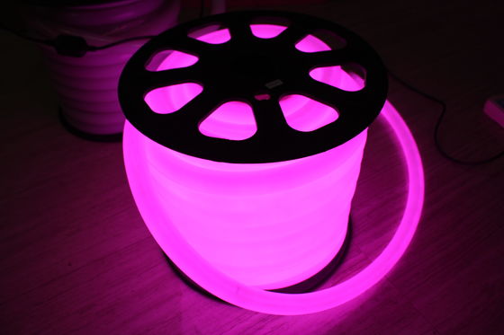 360 graus redondo 100 leds/m 25m bobina roxa 110v neon flex luz impermeável