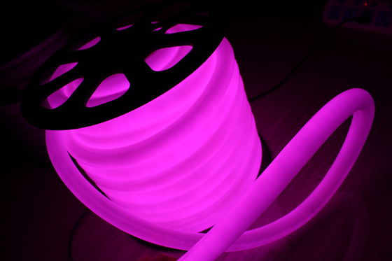 360 graus redondo 100 leds/m 25m bobina roxa 110v neon flex luz impermeável