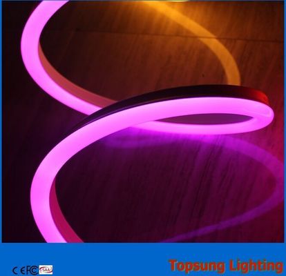 Iluminação LED flex de neon de dois lados, de cor roxa, decorativa, para edifícios