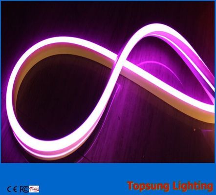 Iluminação LED flex de neon de dois lados, de cor roxa, decorativa, para edifícios