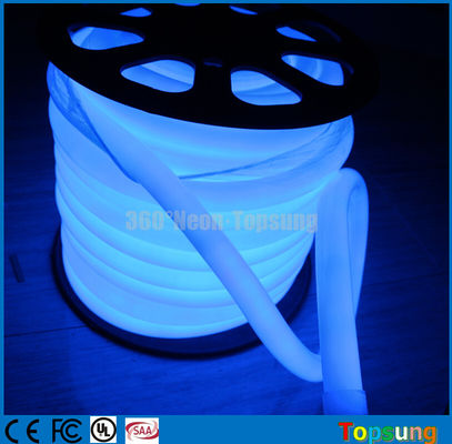 25M bobina 12V azul 360 graus LED luz de corda de néon para quarto