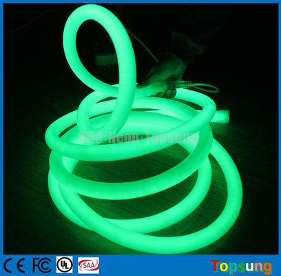 82 pés de bobina verde LED neon flex luz tubo redondo 12v para sala
