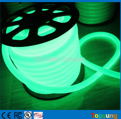 82 pés de bobina verde LED neon flex luz tubo redondo 12v para sala