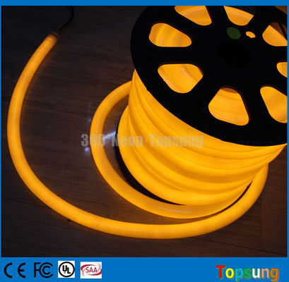 100' bobina 24 Volt amarelo redondo LED flex luz de néon para piscina
