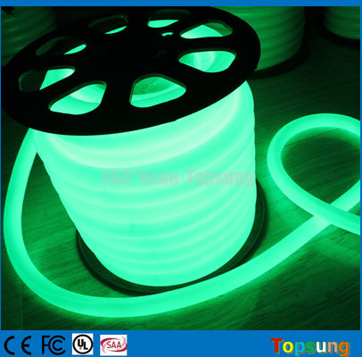 30m bobina verde 24v 360 graus LED luz de corda de néon para deixar
