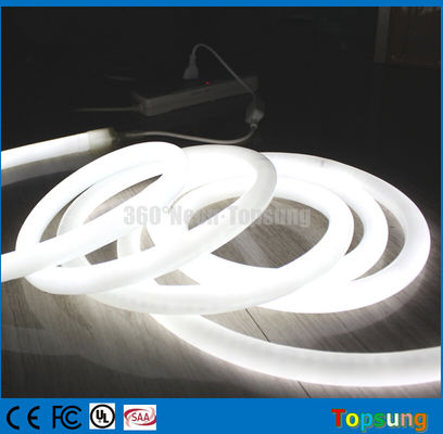 25M bobina 360 graus luz de néon branca LED flexível 12V para quarto
