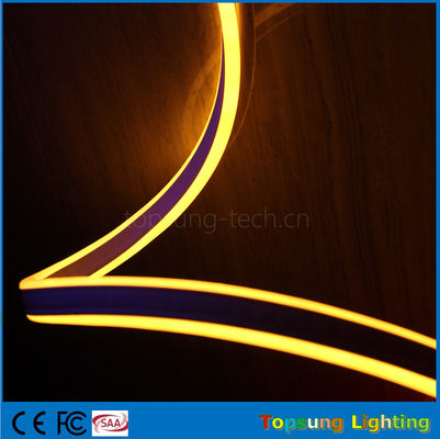 Venda a quente 110V banda flexível de néon LED de emissão duplo lado amarelo para exterior
