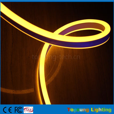 venda a retalho 24V duplo lado amarelo LED faixa de néon flexível para exterior
