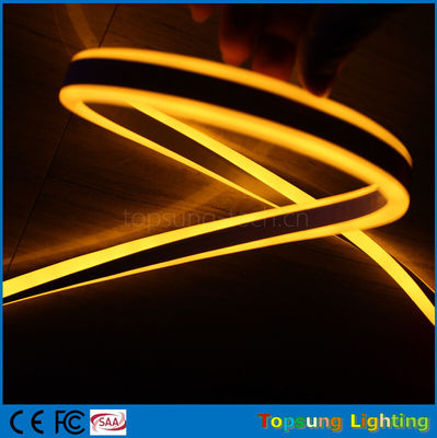 Bela tira flexível de neon LED de 110V emite lado duplo amarelo para exterior