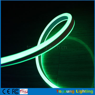 novo projeto 12V duplo lado verde cor LED neon faixa flexível para edifícios