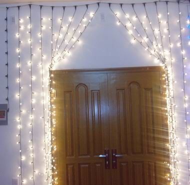 Venda a quente 110V luzes de Natal de fada cortina à prova d'água para exterior