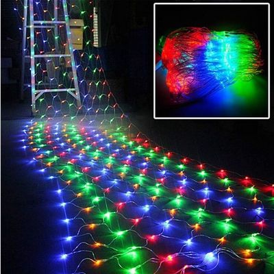 Venda a retalho de luzes de cordas decorativas de Natal de 12 V luzes de rede de led para edifícios