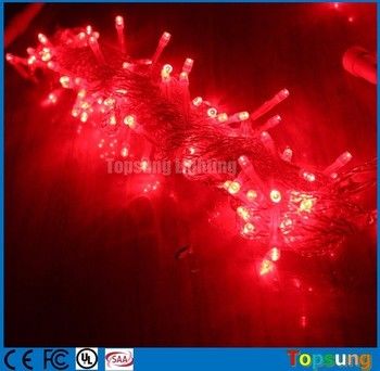 Best-seller 220V LED vermelho brilhar fada luzes de cordas de Natal 10m