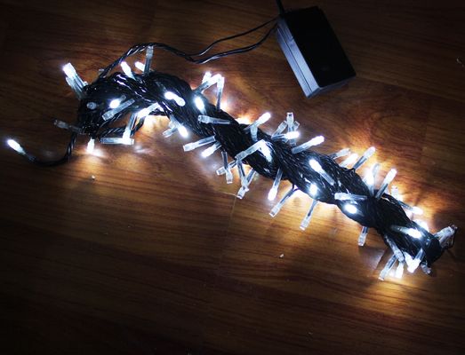 Venda a retalho de 127 volts, branco, 100 LED, luzes de Natal, 10 m de extensão.