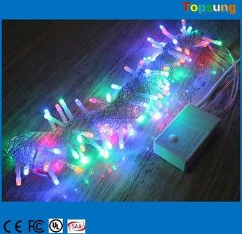 Venda quente 110v 120v 100 led RGB brilhar luzes de cordas de Natal 10m piscando com controlador