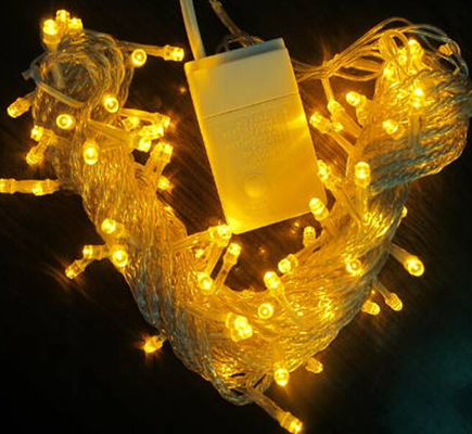 Luzes de 10m LED Cinturão Cintilante 100v Amarelo Conectável