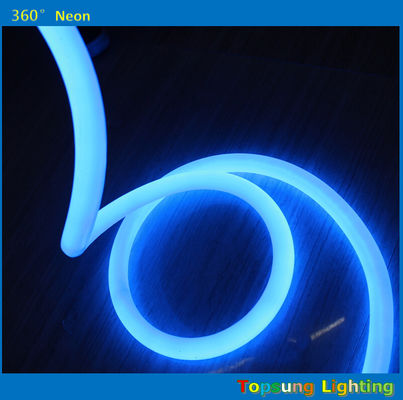 luz flexível de neon azul 360 volts 24v 100LEDs/m para exterior com diâmetro redondo de 25 mm