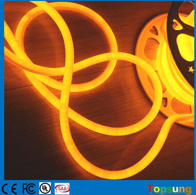 Luz LED de neão flexível de 12V IP67 360 graus corda redonda amarelo claro de Natal