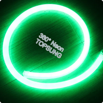360 graus Neon flex LED redondo Tubo de neon LED 16mm corda verde 24v