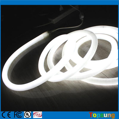 360 graus redondo LED neon flex 16mm mini luz de corda 12V cor branca neonflex fita de corda