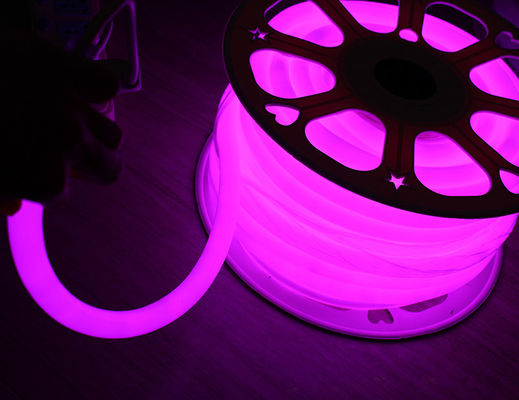 Nova luz de neon de tubo de PVC redondo 16mm 360 graus LED neon flex DC24V rosa