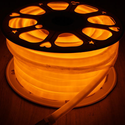 luz de neon de tubo de PVC de cor laranja fina redonda 16 mm 360 graus LED neon flex DC24V