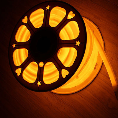 Corda de neon LED de 110V de diâmetro de 16 mm 360 graus neon redondo flex IP67 iluminação de decoração exterior laranja