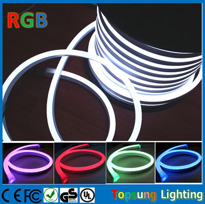 220V RGB Full Color Changing LED Neon Rope Flexível PVC Tube luz (14 * 26mm)