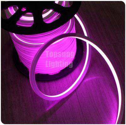cor rosa DC 24V LED neon flex 16x16mm quadrado linha de neon plana IP68 decoração de iluminação exterior