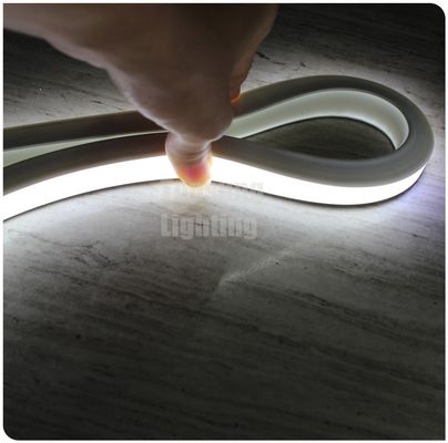 Novas luzes de corda LED de silicone branco flexível de 12 volts quadrado de 16x16mm anti-UV PVC de neon de banda de visão superior 2835 smd