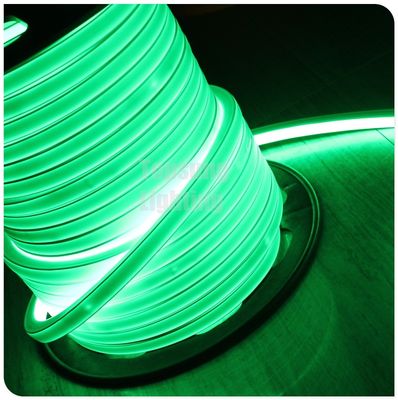 DC 12V LED neon flex 16x16mm quadrado luz de corda plana 120SMD/M luz verde de decoração exterior