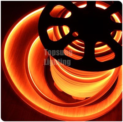 Luz flexível de néon LED laranja quadrada 220V 16x16mm para decoração de lojas