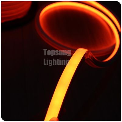 cor laranja AC 110V quadrado LED neon luz flexível 16x16mm IP68 tubo de neon