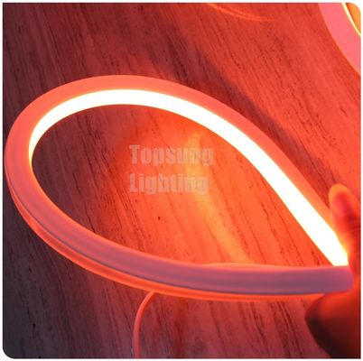 Luz flexível de néon LED laranja quadrada 220V 16x16mm para decoração de lojas
