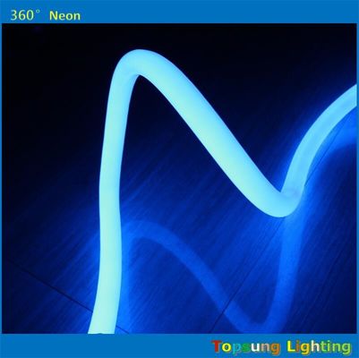 25M bobina 12V azul 360 graus LED luz de corda de néon para quarto