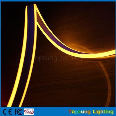venda a retalho 24V duplo lado amarelo LED faixa de néon flexível para exterior