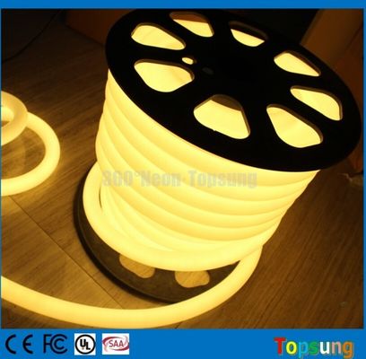 25M bobina 12 Volt 360 graus redondo quente branco LED flex neon faixa para sala