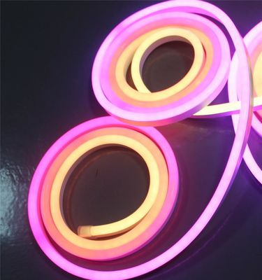 Topsung neon flex 12v 10x20mm led rgb neon 90 graus para trás flexível 5050 smd flex neon rgb controlador de rolos