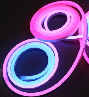Topsung neon flex 12v 10x20mm led rgb neon 90 graus para trás flexível 5050 smd flex neon rgb controlador de rolos