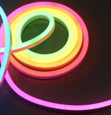 50m bobina Topsung Lighting LED neon faixa de luz flexível 24v rgb neon digital 10x20mm pixel ultra fino neonflex