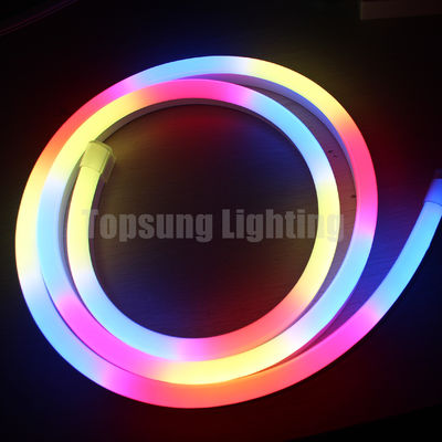 24V digital RGB LED neon Flex Rope Light dmx sinal de entrada LED faixa de pixels