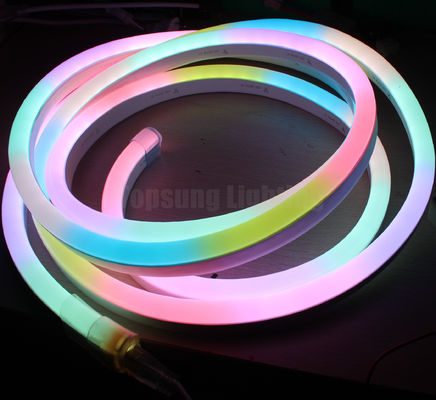 mini 24v impermeável com mudança de cor P943 dmx rbg LED neon para o sinal de neon de Natal